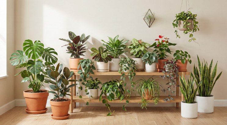 kompletní přehled druhů pokojových rostlin